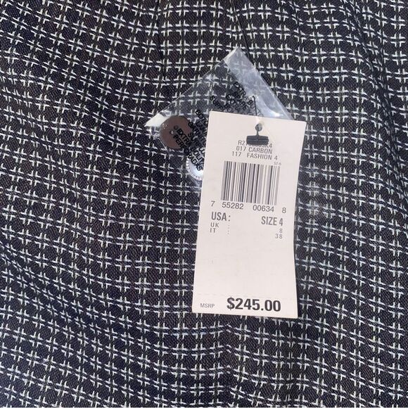 Anne Klein Size 4 Dress Pants Olive Green Geometric Print - Picture 4 of 14